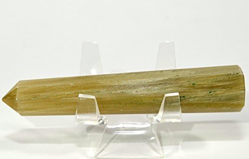 HQRP HC Set Stilbite Cats Eye Obelisk Crystal Tower Wand - India Clear Quartz Cabochon