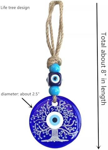Blue Evil Eye Wish Tree Hanging Decorative Ornament