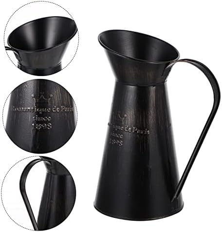 DOITOOL Rustic Shabby Chic Black Metal Vase
