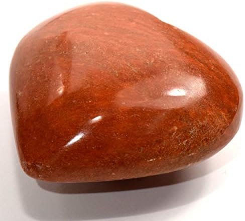 62mm Peruvian Orange Jasper Puffy Heart Crystal