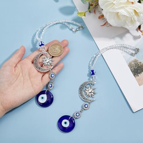 DICOSMETIC 2Pcs Evil Eye Car Hanging Ornament