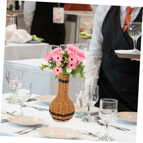 STOBAZA 315a Woven Flower Vase for Rustic Home Decor