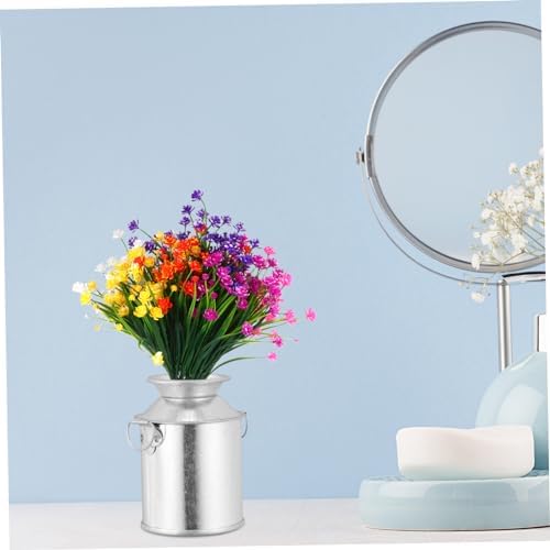 STOBAZA 3pcs Vintage Iron Art Flower Bucket Rustic Planter Containers for Home Decor Dried Plants