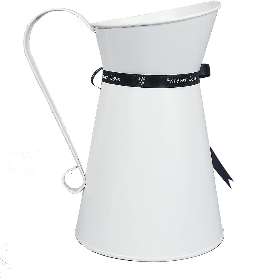 Watering Honey WEIDUOFUN 75 Inch Nordic Style Galvanized Metal Milk Jug Vase Decor