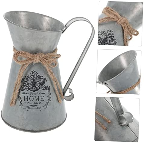 Farmhouse Vintage Metal Flower Bucket for Home Decor