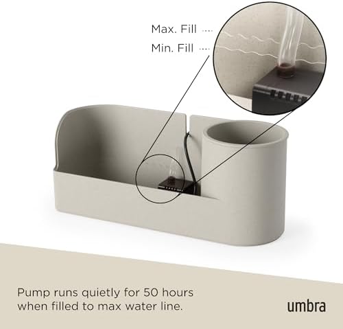 Umbra Stream Tabletop Water Fountain with Planter and Stationery Slot
