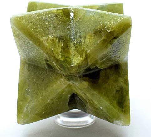 25 Inch Green Vesuvianite 8 Point Merkaba Star Natural Crystal