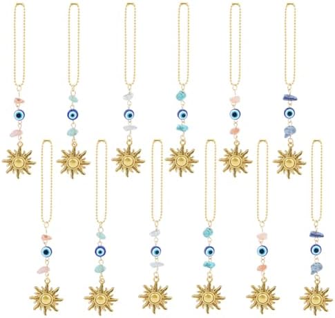 12Pcs Evil Eye Hanging Charms for Car Window Door Frame Balcony