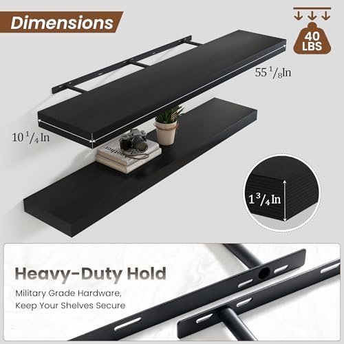55 Inch Floating Shelf Wall Mount Storage Display