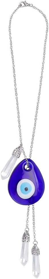 WEBEEDY Evil Eye Car Hanging Ornament Blue Charm with Crystal Column