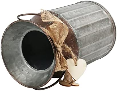 Rustic Brown Galvanized Milk Can Metal Vase 84 Inch