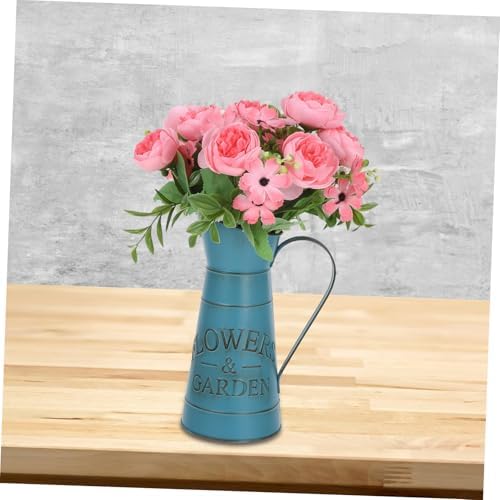 Retro Decorative Blue Flower Kettle Vase