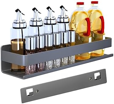 Stainless Steel Detachable Wall Mounted Floating Shelf Set of 1 Gray