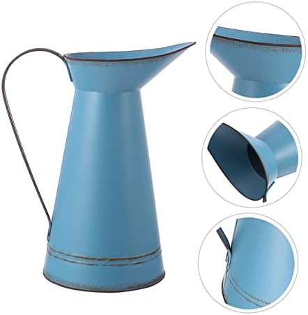 STOBAZA 2pcs Rustic Iron Flower Pot Vintage Metal Vase