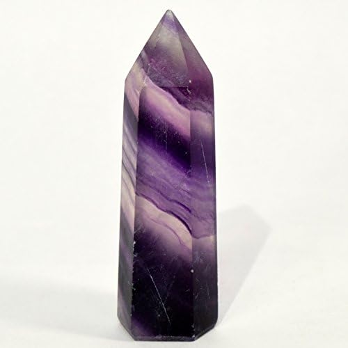 HQRP 25 Inch Deep Purple Pink Fluorite Crystal Stick Layered Mineral Polished Stone Wand