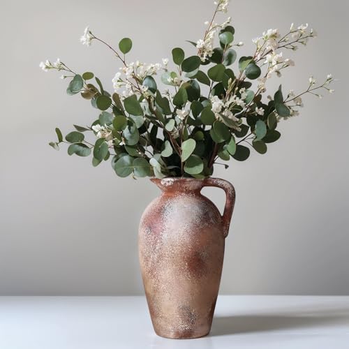 93in Rustic Terracotta Vase with Handle