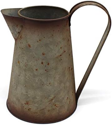 7 Inch Galvanized Metal Milk Pitcher Vase