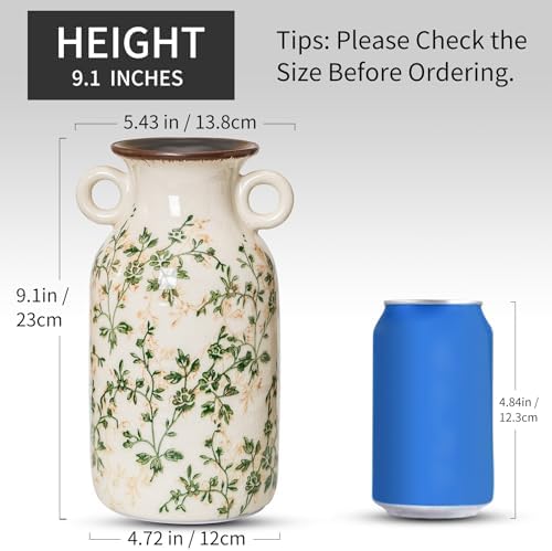 Sure Yuesi Vintage Pastoral Vase with Handles 91 Inch