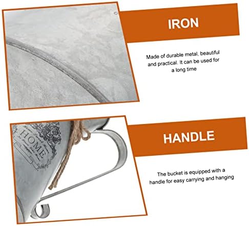 Farmhouse Vintage Metal Flower Bucket for Home Decor