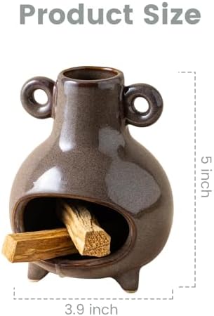 KOKUNKA Ceramic Palo Santo Holder Brown