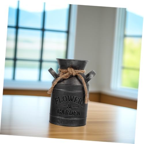 Vintage Flower Bucket Rustic Decorative Pitcher Vase for Cottagecore Decor 1