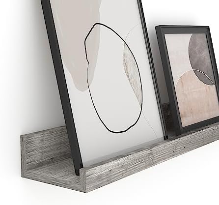 Giftgarden 36 Inch Grey Floating Shelves Set of 3