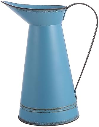 Vintage Iron Flower Pot Rustic Decorative Bucket for Home and Garden