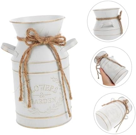Vintage Milk Jug Flower Vase for Home Decor