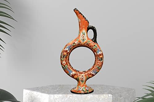 EliPOT Large Hittite Ceramic Vase Red Orange