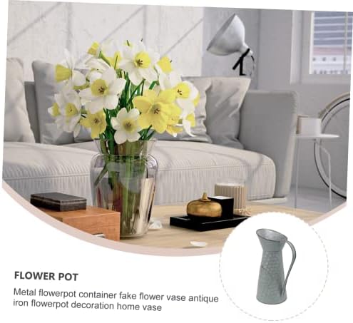 STOBAZA Antique Iron Flower Pot Decorative Vase for Home Decor Chic Style