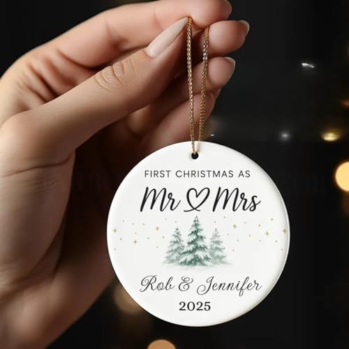 First Christmas as Mr Mrs Ornament 2025