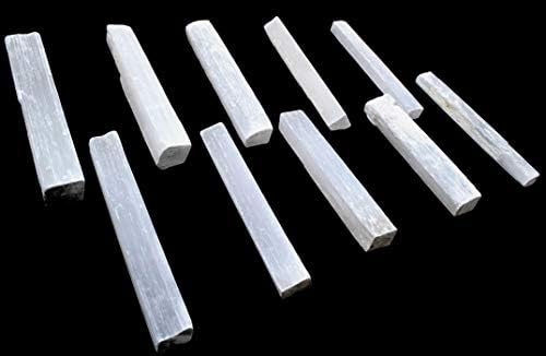 HQRP 5 Inch White Selenite Sticks 20PCS Natural Decor Stones