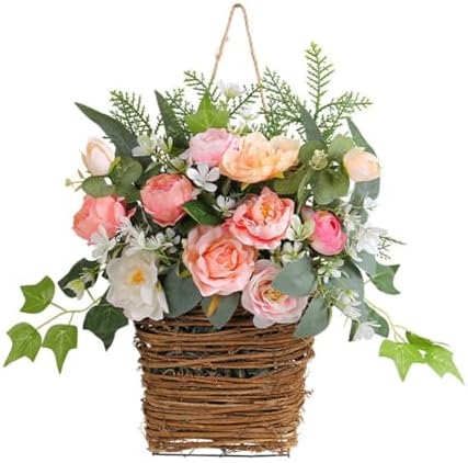 Pink Berry Wildflower Door Decor Wreath