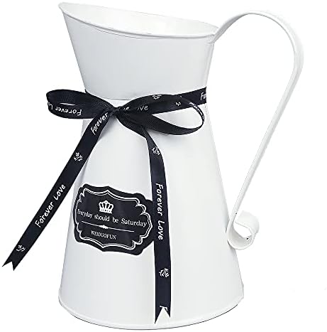 Watering Honey WEIDUOFUN 75 Inch Nordic Style Galvanized Metal Milk Jug Vase Decor