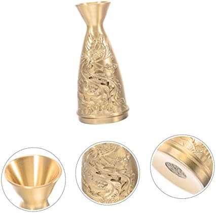 Antique Brass Wine Decanter Decorative Centerpiece for Office Living Room