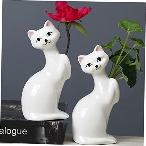 Mini Kitten Ceramic Flower Vase Home Decor