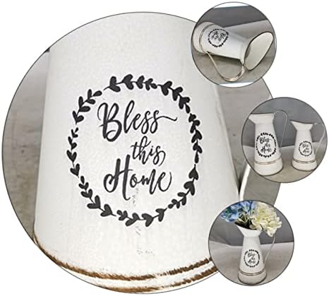 Creative Country Style Vintage White Floral Vase for Home Decor