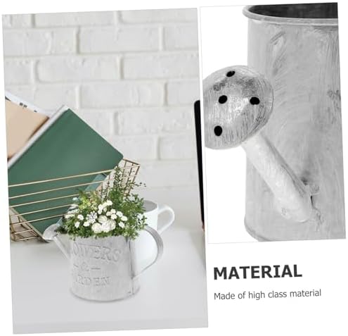 3pcs Vintage Galvanized Metal Flower Vase Watering Can Plant Holder