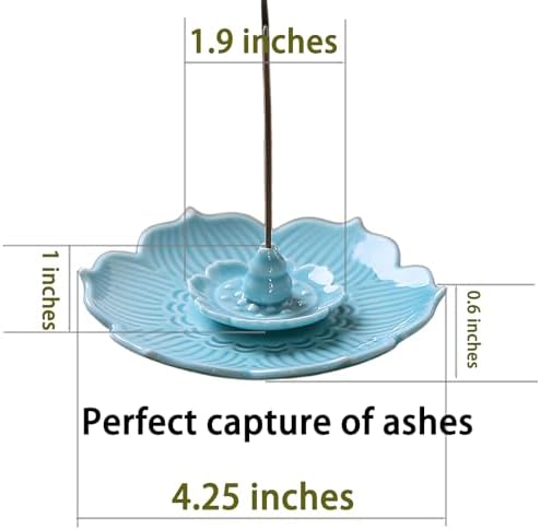 Sengocis Incense Holder for Sticks Ceramic Lotus Burner