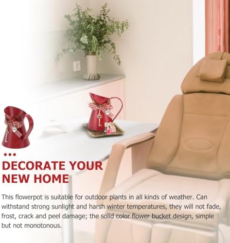 Kettle Shaped Iron Flower Vase for Home Decor