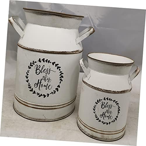 Vintage European Milk Can Flower Pot Set for Home Decor