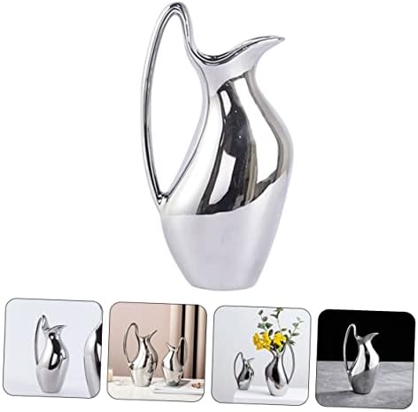 Floral Pitcher Shape Ceramic Decor Statue