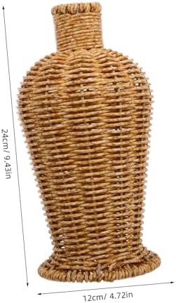 Modern Vase with Rustic Basket Design for Home Decor