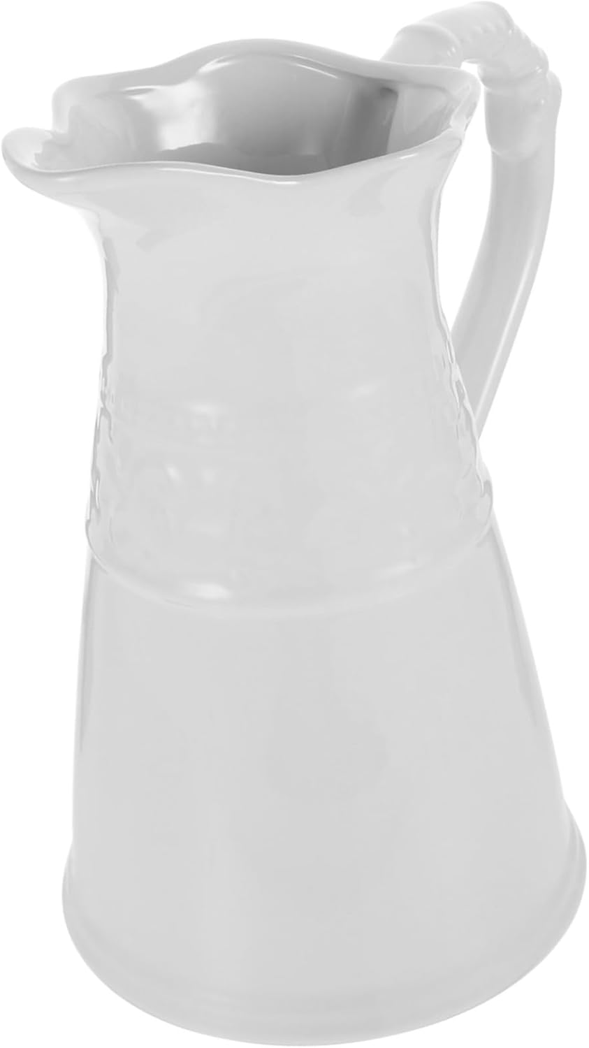 STOBAZA Artistic Ceramic Pitcher Vase for Home and Office