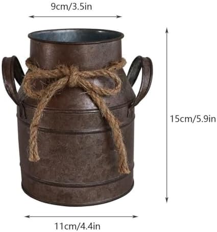 Vintage Rustic Decorative Metal Flower Vase for Home Use