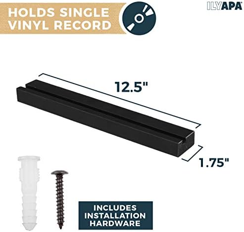 Ilyapa Wood Vinyl Record Shelves Wall Mount 6 Pack