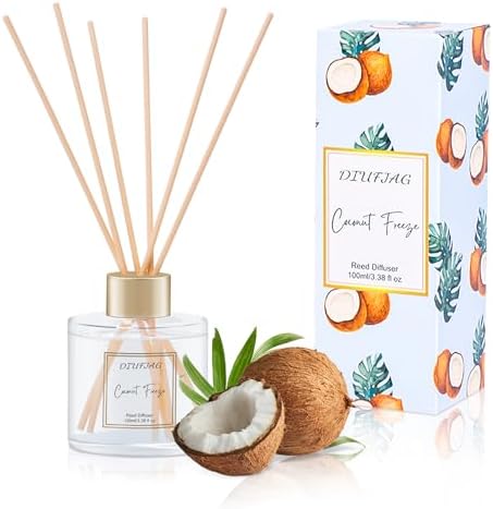 100ml Coconut Scent Diffuser with 6 Fiber Sticks