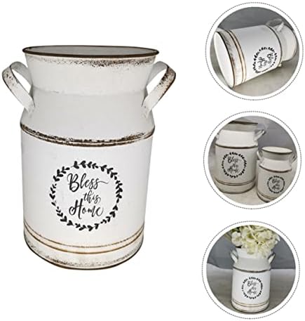 Vintage European Milk Can Flower Pot Set for Home Decor