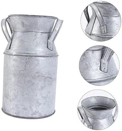 Retro Iron Sheet Flower Vase Bucket Aesthetic Garden Decor
