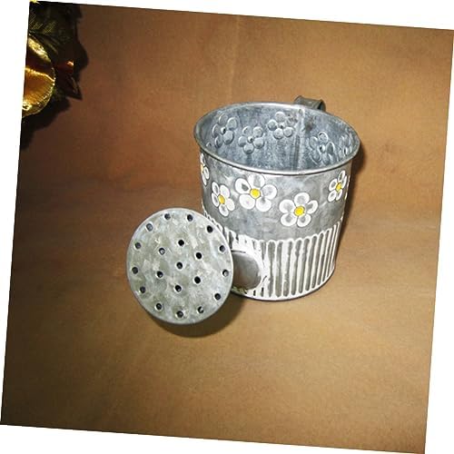 VINTORKY Iron Watering Pot Shape Flower Vase for Home Decor